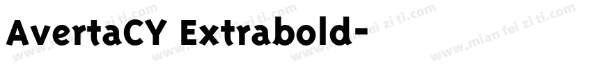 AvertaCY Extrabold字体转换